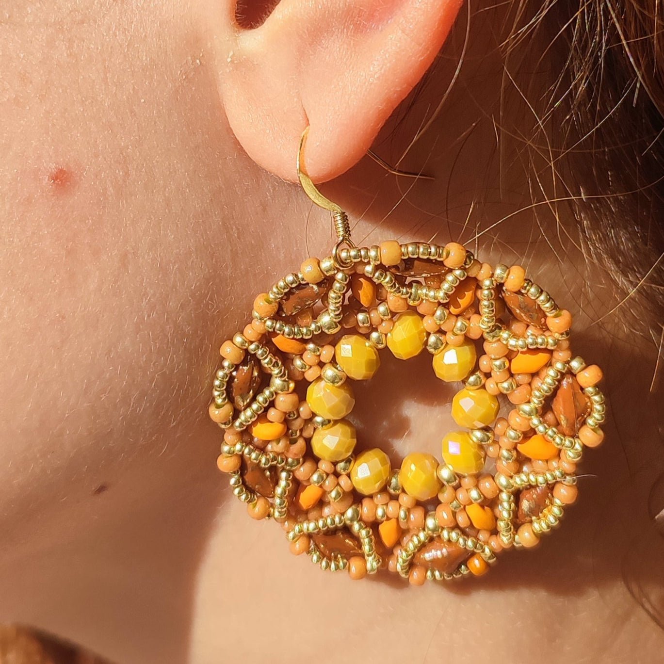 Orecchini COROLLA - Terracotta in vendita su Petali e Passioni Bijoux