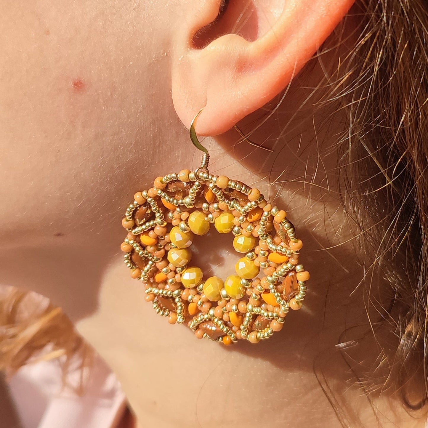 Orecchini COROLLA - Terracotta in vendita su Petali e Passioni Bijoux