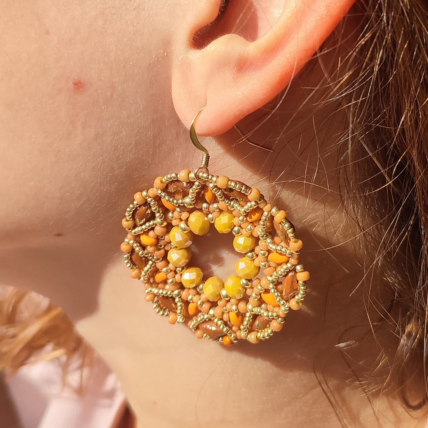 Orecchini COROLLA - Terracotta in vendita su Petali e Passioni Bijoux