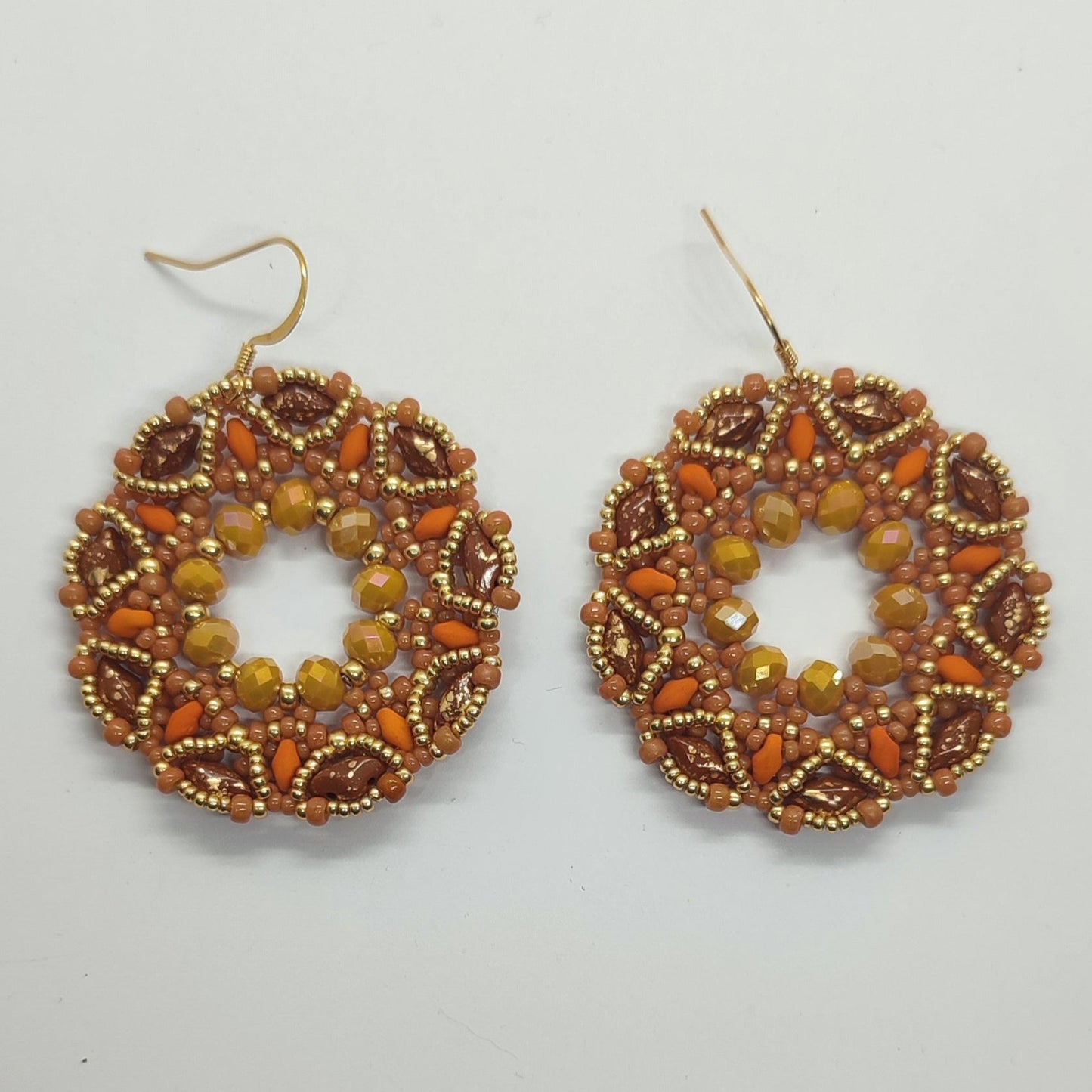 Orecchini COROLLA - Terracotta in vendita su Petali e Passioni Bijoux