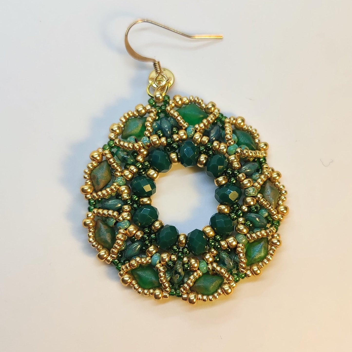 Orecchini COROLLA - Verde in vendita su Petali e Passioni Bijoux