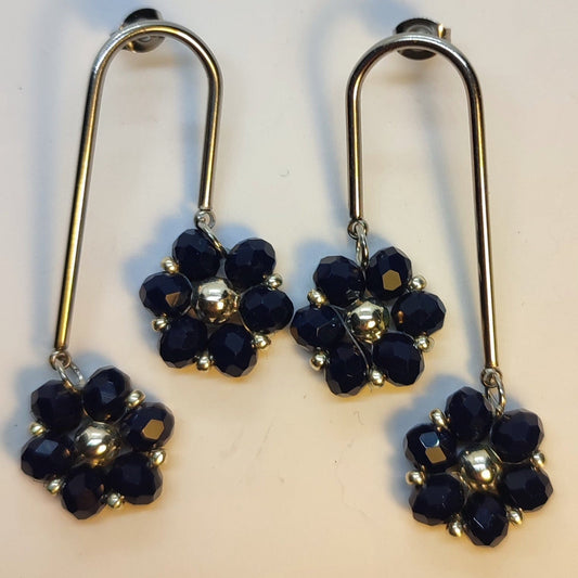 Orecchini Duetto - Argento, blu scuro in vendita su Petali e Passioni Bijoux