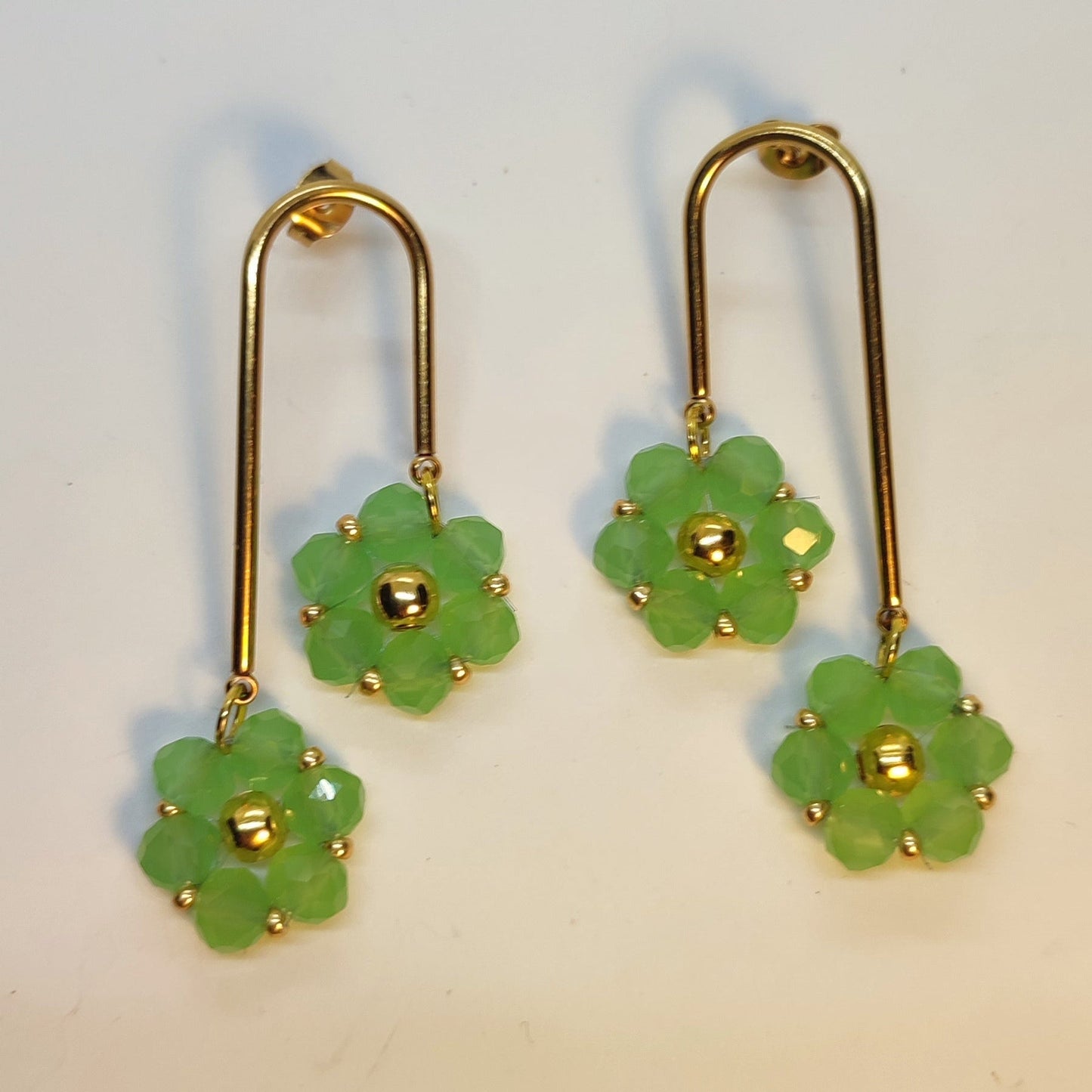 Orecchini Duetto - Verde acqua in vendita su Petali e Passioni Bijoux