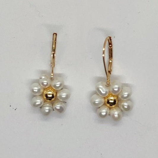 Orecchini FIORE - Perle coltivate, oro in vendita su Petali e Passioni Bijoux