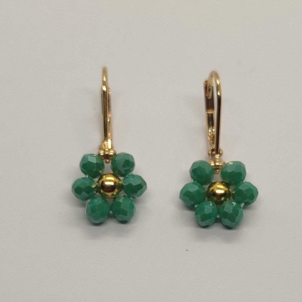 Orecchini FIORELLA - Verde Smeraldo in vendita su Petali e Passioni Bijoux