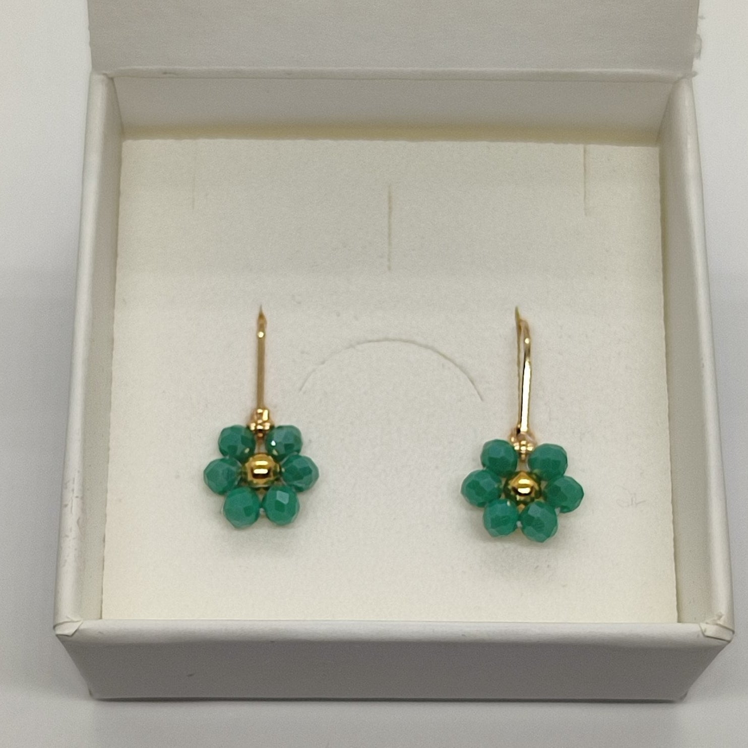 Orecchini FIORELLA - Verde Smeraldo in vendita su Petali e Passioni Bijoux