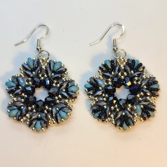 Orecchini FIORELLO - Azzurro duet in vendita su Petali e Passioni Bijoux