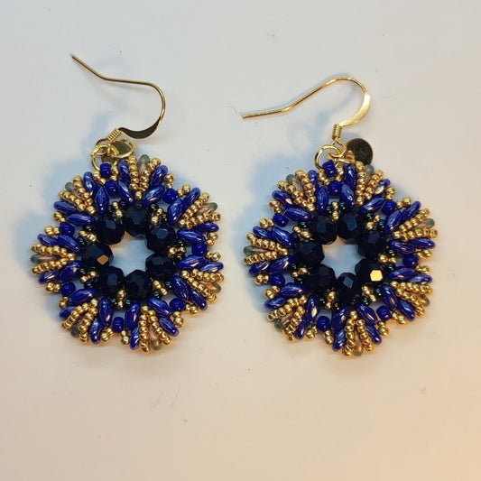 Orecchini FIORELLO - Navy in vendita su Petali e Passioni Bijoux