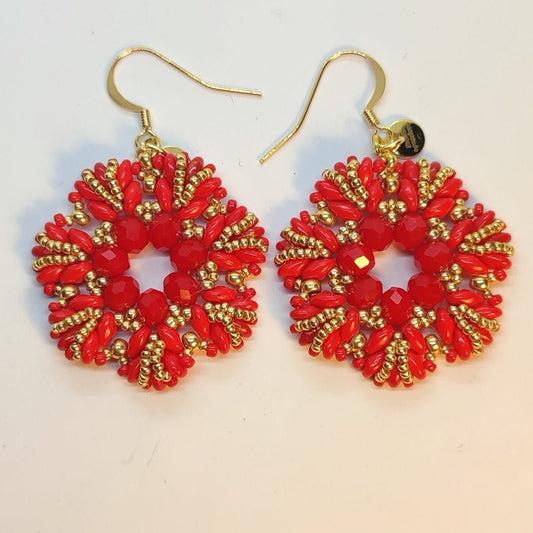 Orecchini FIORELLO - rosso in vendita su Petali e Passioni Bijoux