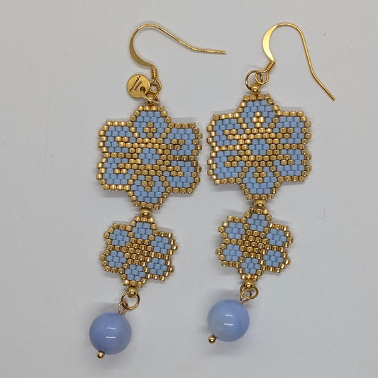 Orecchini HANAMI - Azzurro in vendita su Petali e Passioni Bijoux