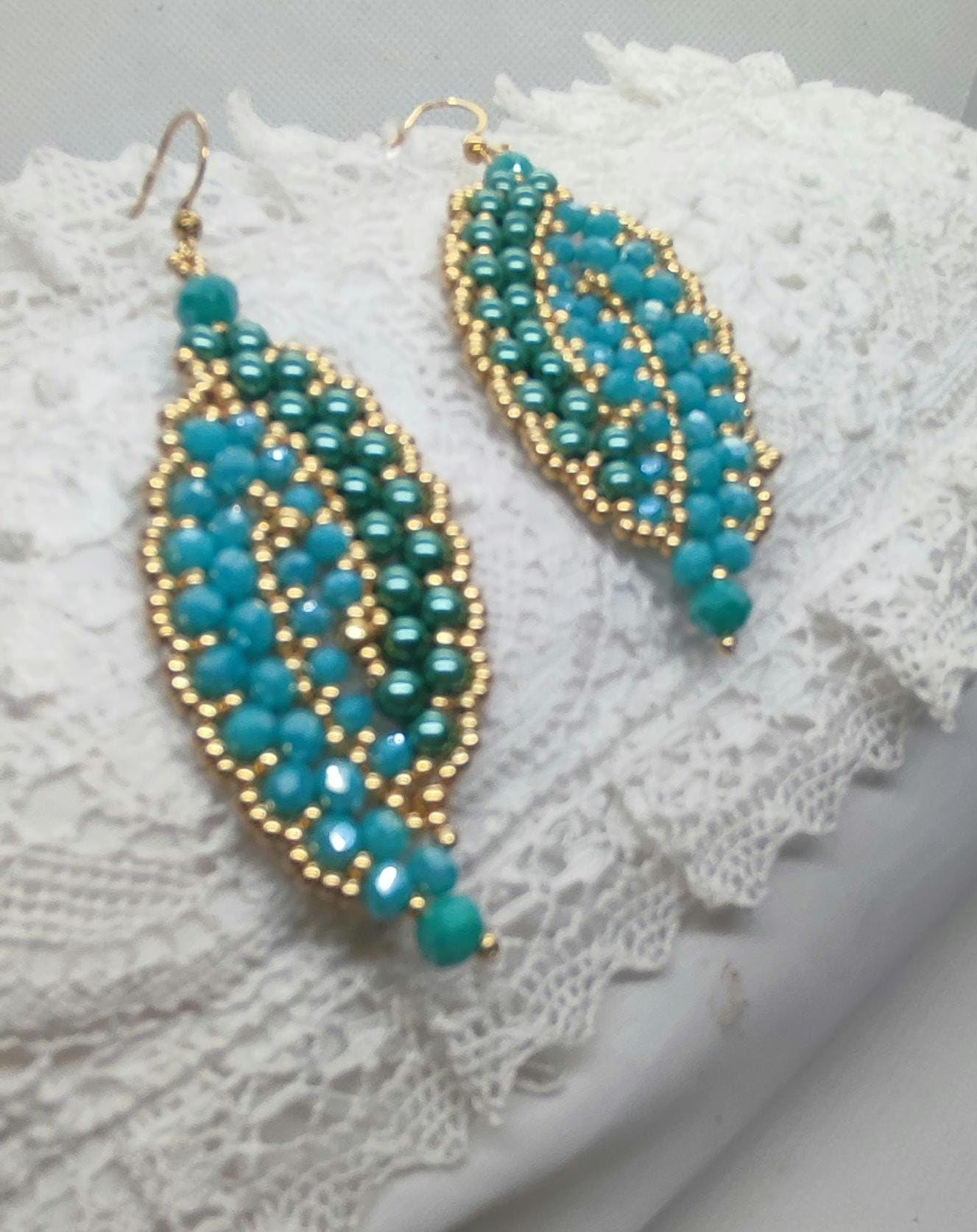 Orecchini LAURO - VERDE in vendita su Petali e Passioni Bijoux