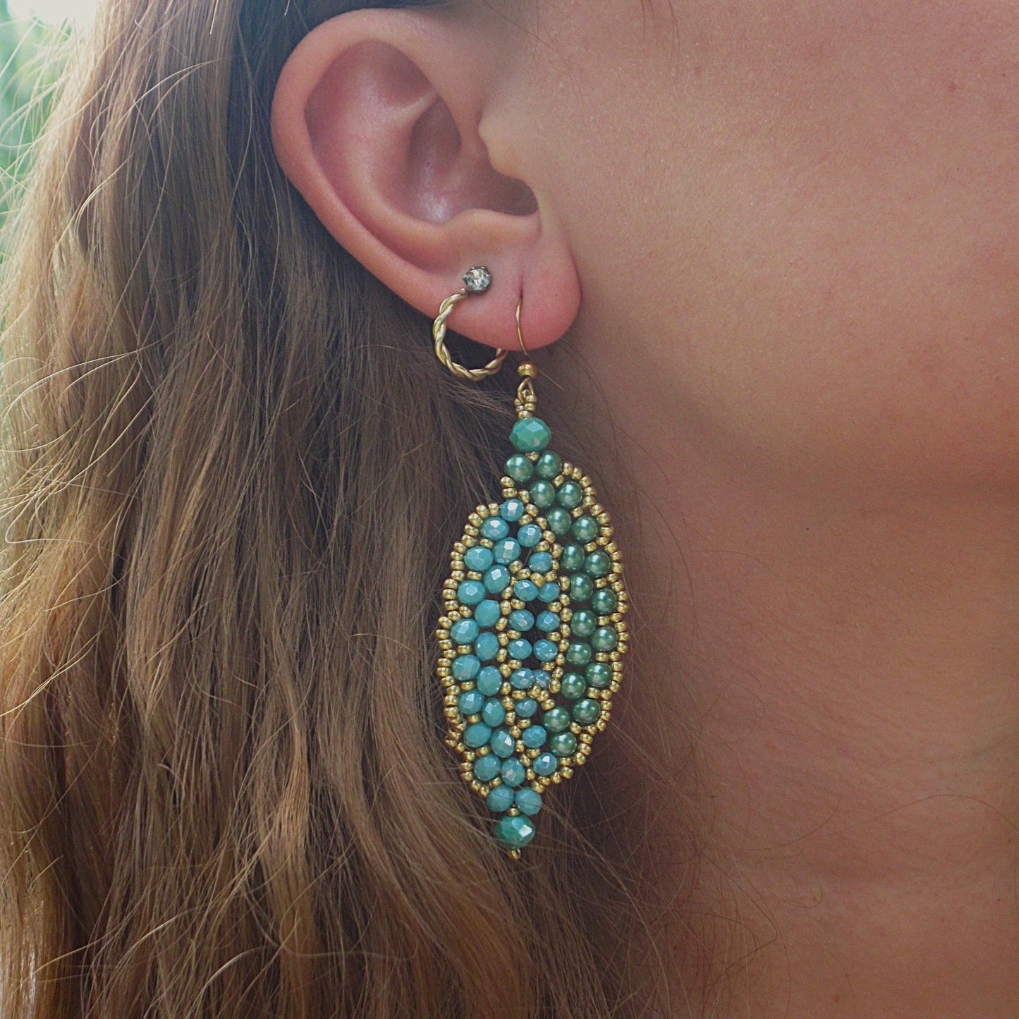 Orecchini LAURO - VERDE in vendita su Petali e Passioni Bijoux