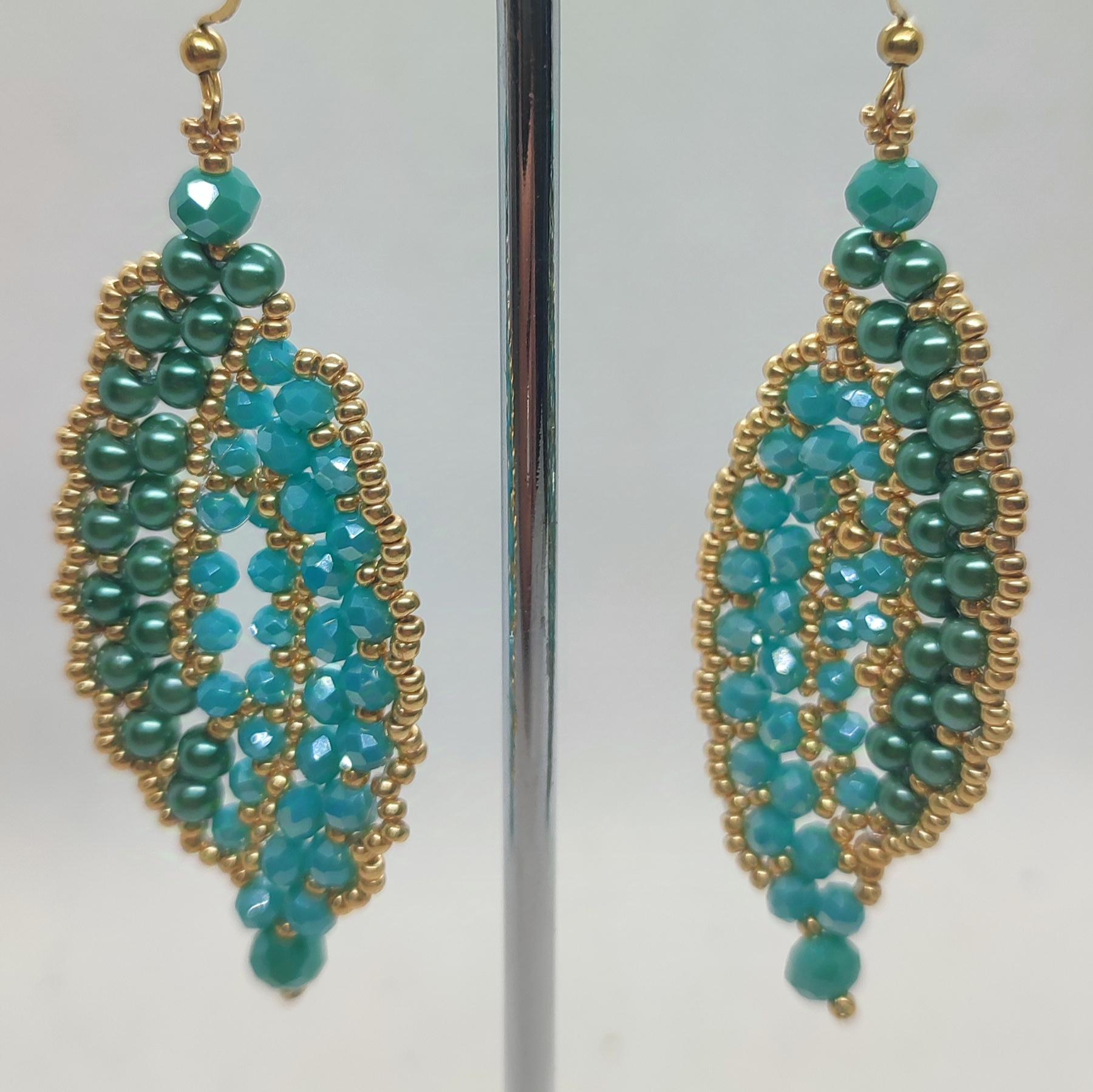 Orecchini LAURO - VERDE in vendita su Petali e Passioni Bijoux
