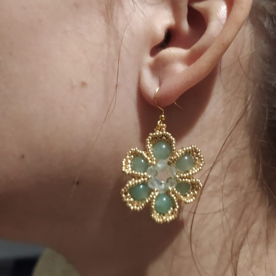 Orecchini MAGIA - Avventurina in vendita su Petali e Passioni Bijoux