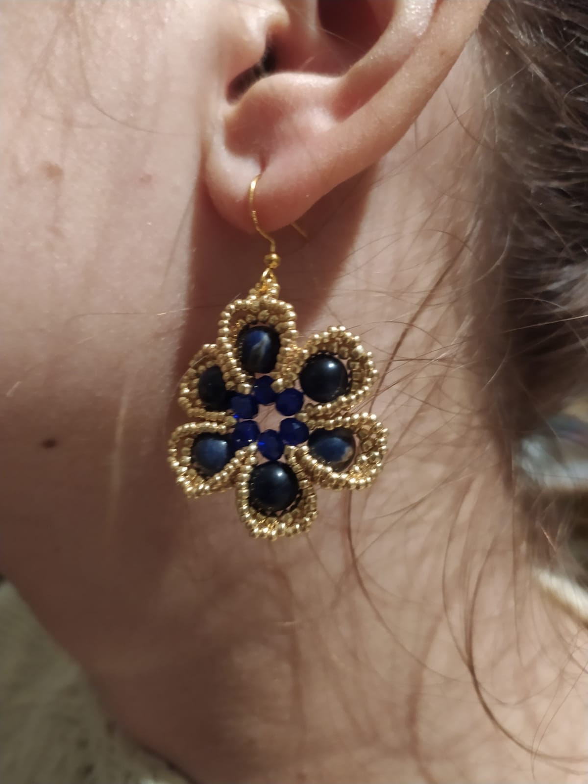 Orecchini MAGIA - Sodalite in vendita su Petali e Passioni Bijoux