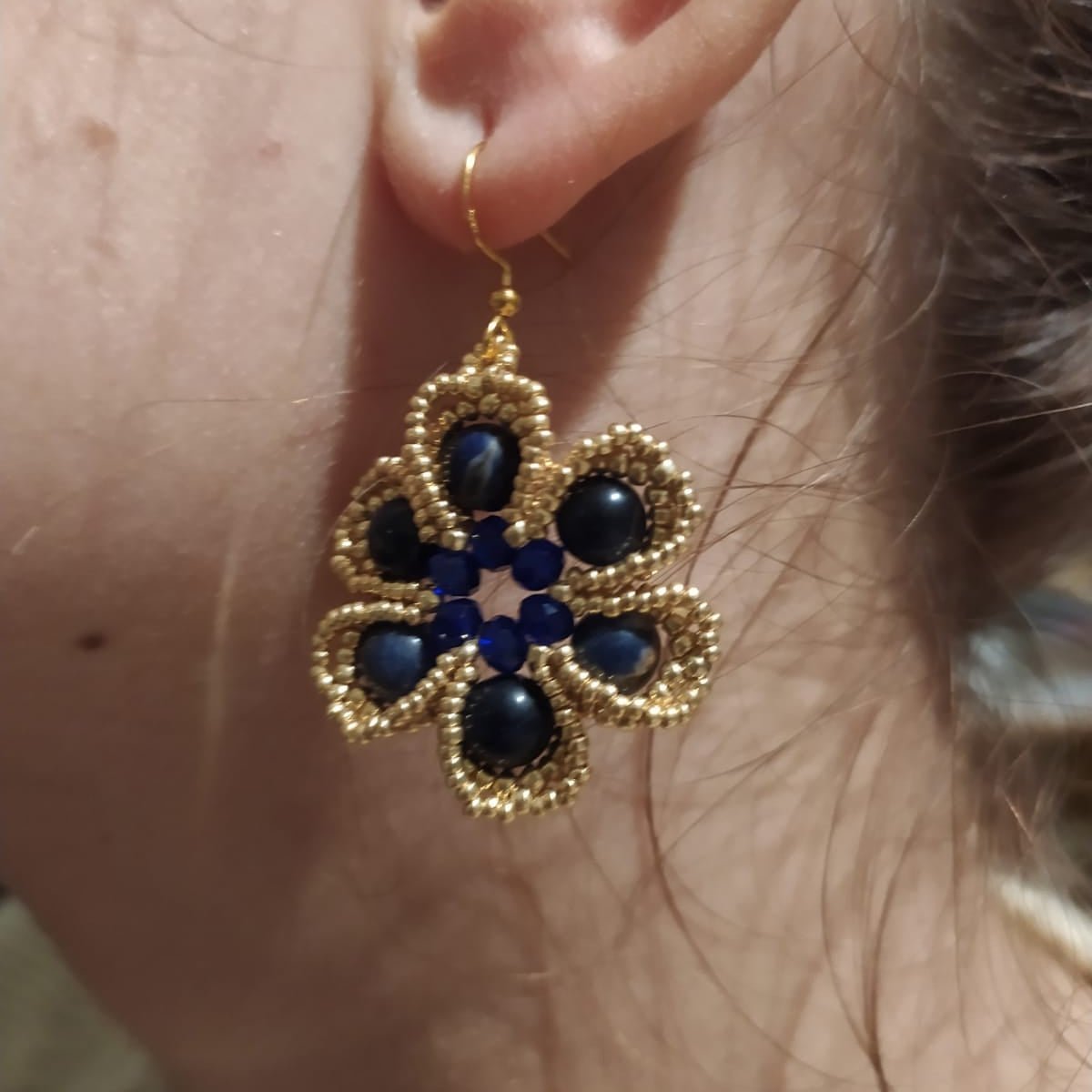 Orecchini MAGIA - Sodalite in vendita su Petali e Passioni Bijoux