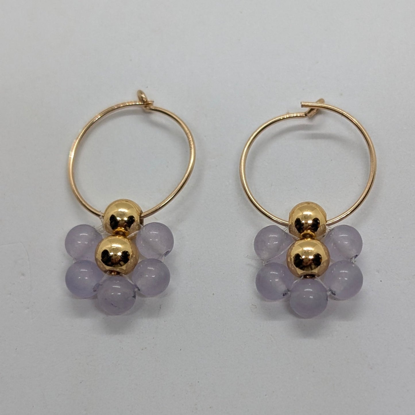 Orecchini PRATOLINA - Giada Ice Lilla in vendita su Petali e Passioni Bijoux