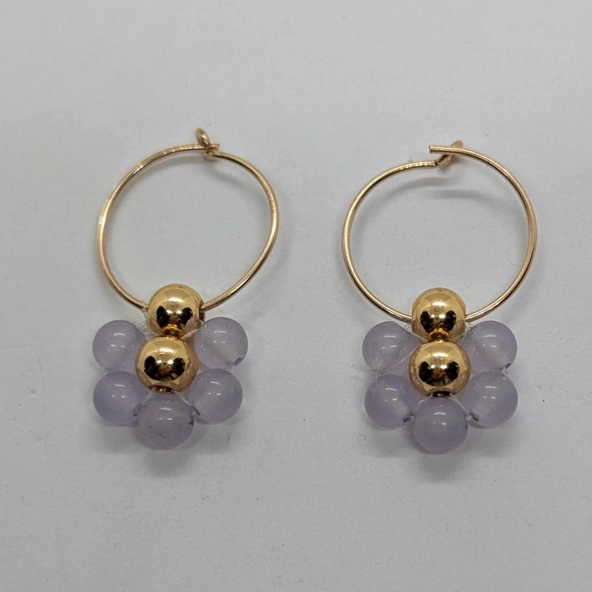Orecchini PRATOLINA - Giada Ice Lilla in vendita su Petali e Passioni Bijoux