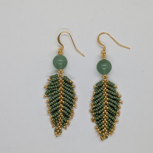 Orecchini SALVIA - Verde Oliva in vendita su Petali e Passioni Bijoux