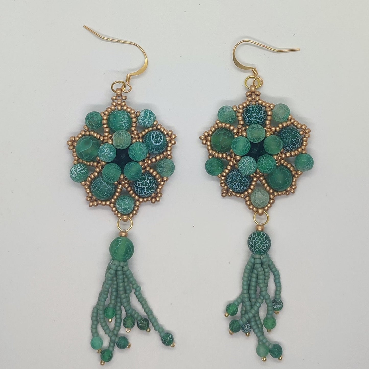 Orecchini SHALIMAR - Agata Ghiacciata in vendita su Petali e Passioni Bijoux