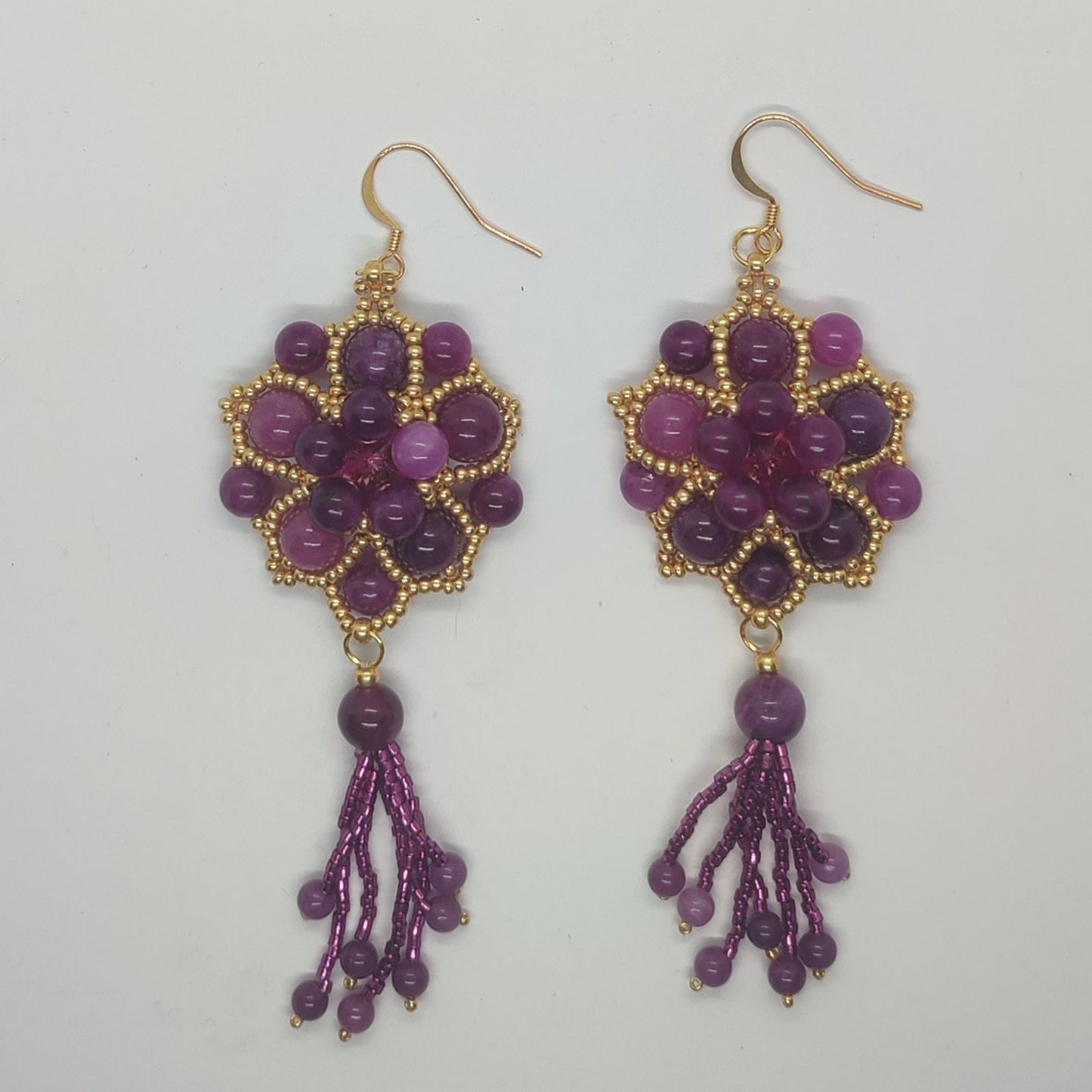 Orecchini SHALIMAR - Lepidolite in vendita su Petali e Passioni Bijoux