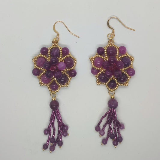 Orecchini SHALIMAR - Lepidolite in vendita su Petali e Passioni Bijoux